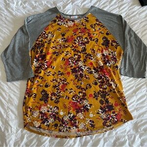 LulaRoe Disney Randy Minnie Floral Lightweight Shirt
